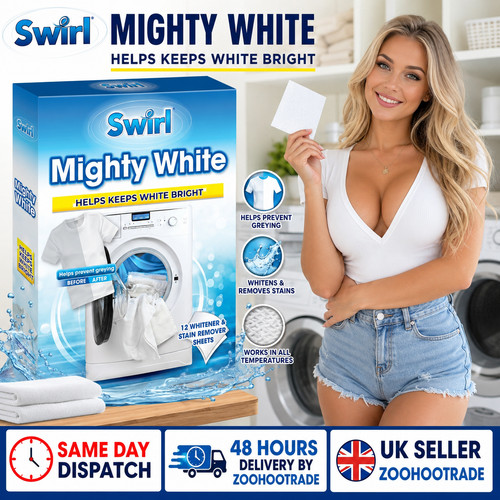Swirl mighty white stain - white, 12